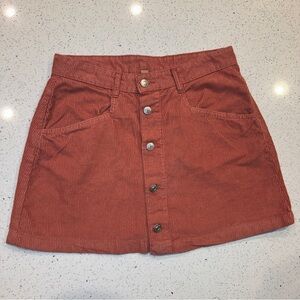 Free people ray cord mini skirt Myrrh size 8